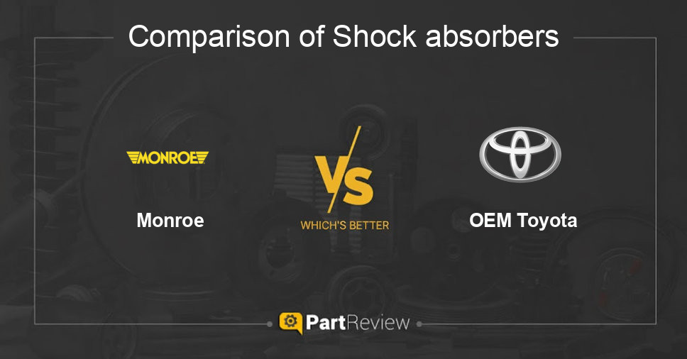 Comparison of shock absorbers Monroe and OEM Toyota