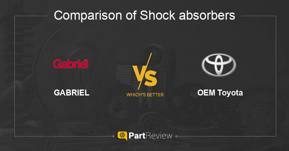 Comparison of shock absorbers GABRIEL and OEM Toyota