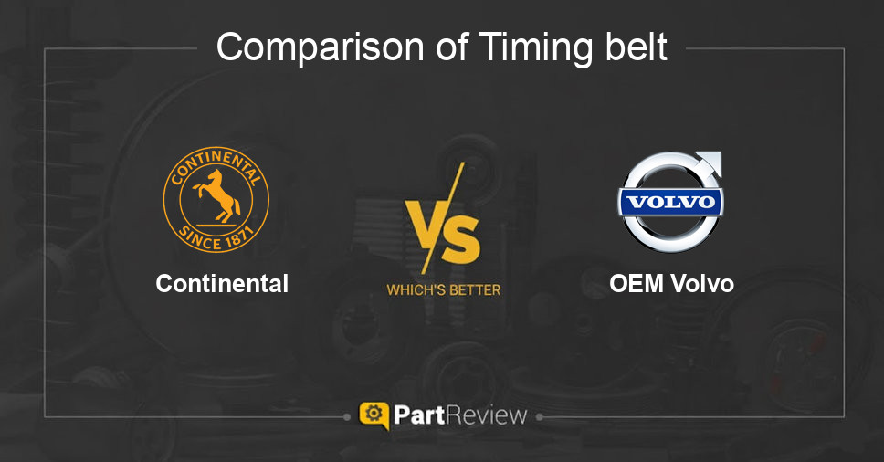 Comparison of timing belt Continental and OEM Volvo
