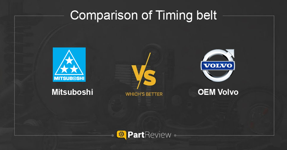 Comparison of timing belt Mitsuboshi and OEM Volvo