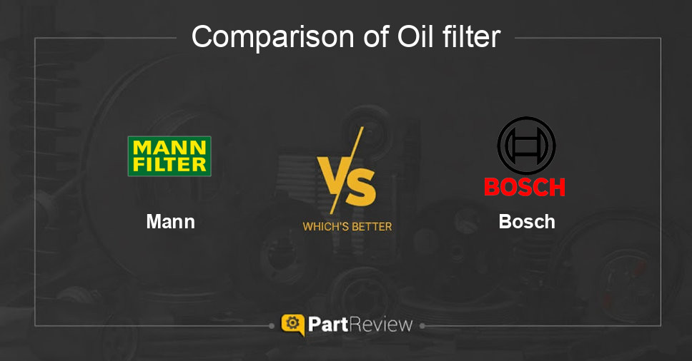 Comparison of oil filter Mann and Bosch