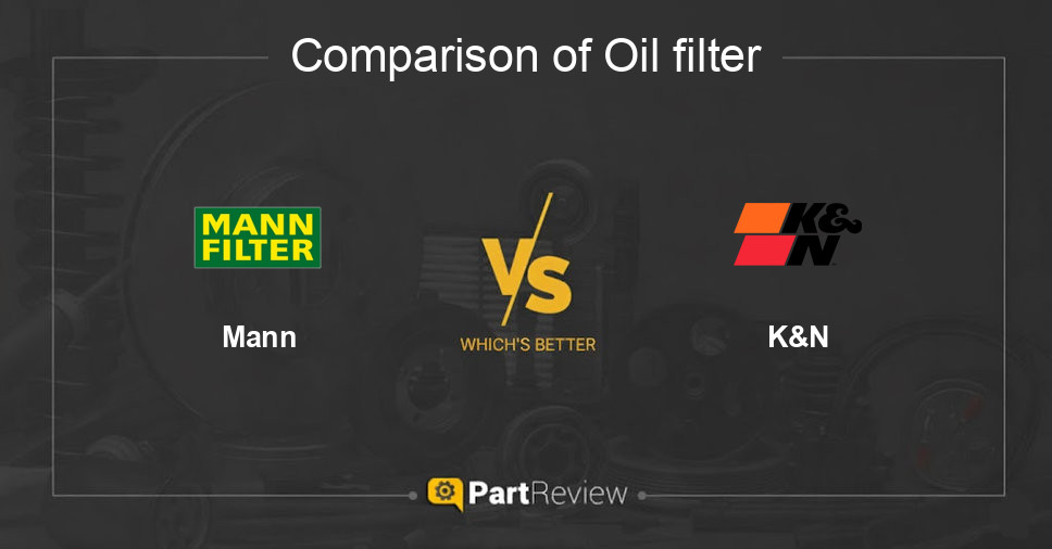 Comparison of oil filter Mann and K&N