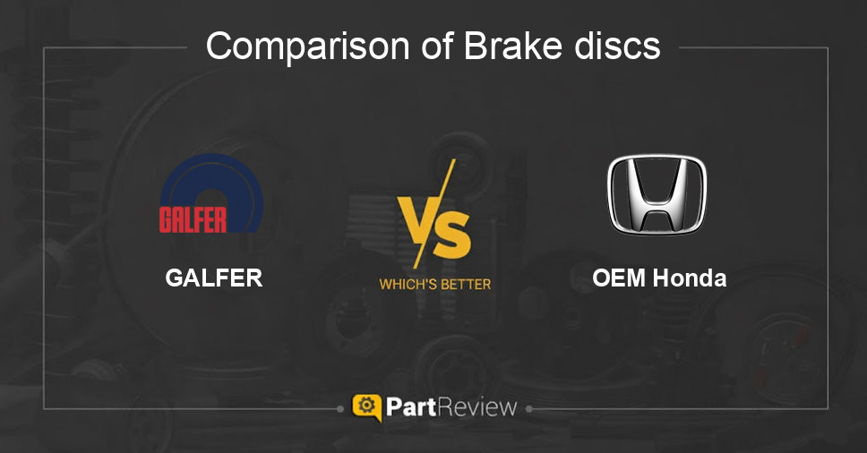 Comparison of brake discs GALFER and OEM Honda