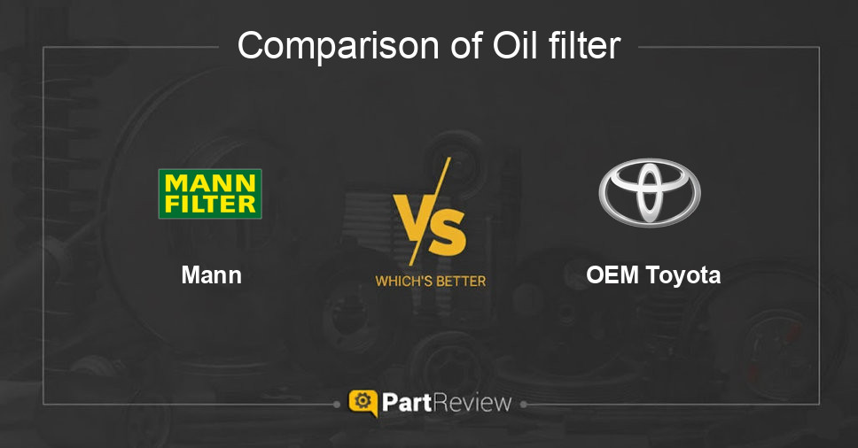 Comparison of oil filter Mann and OEM Toyota