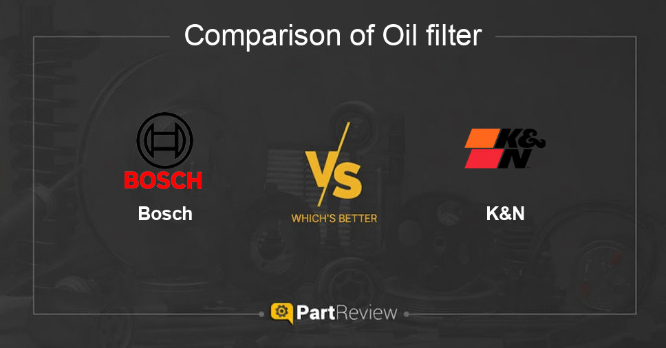Comparison of oil filter Bosch and K&N