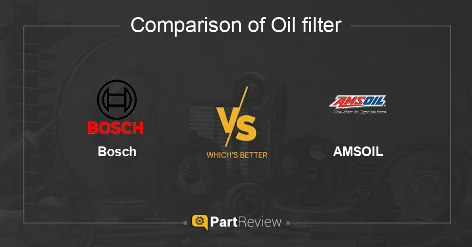 Comparison of oil filter Bosch and AMSOIL