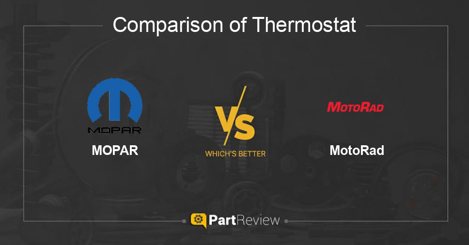 Comparison of thermostat MOPAR and MotoRad