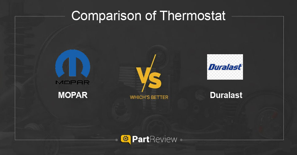 Comparison of thermostat MOPAR and Duralast