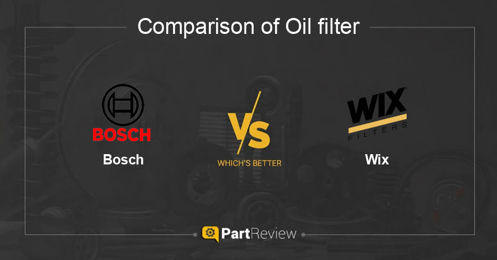Comparison of oil filter Bosch and Wix