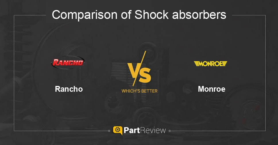 Comparison of shock absorbers Rancho and Monroe