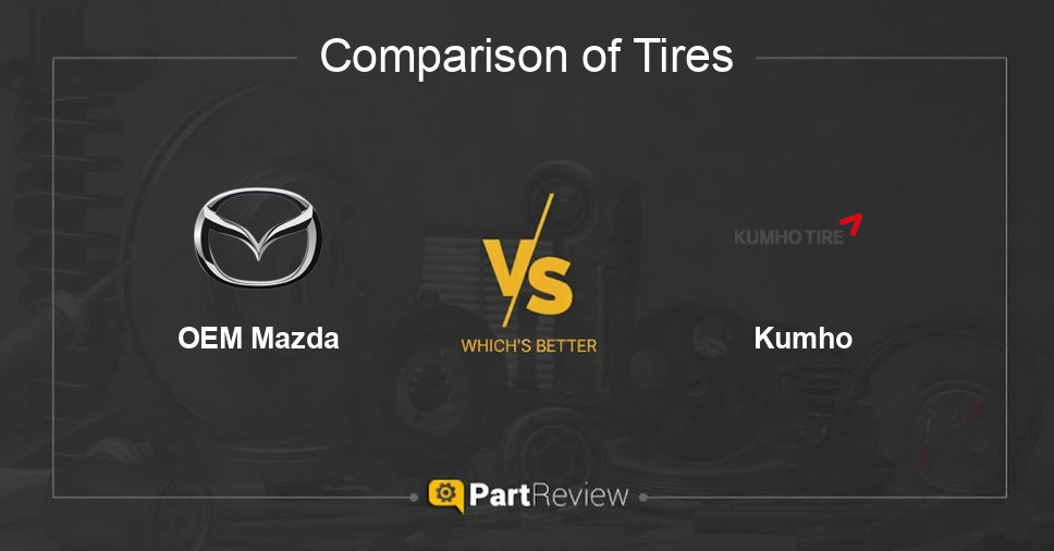 Comparison of tires OEM Mazda and Kumho