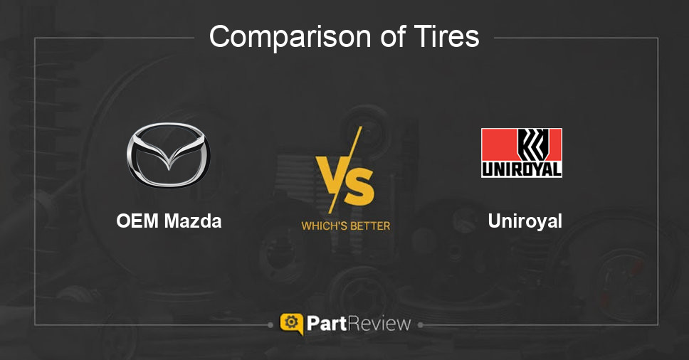 Comparison of tires OEM Mazda and Uniroyal