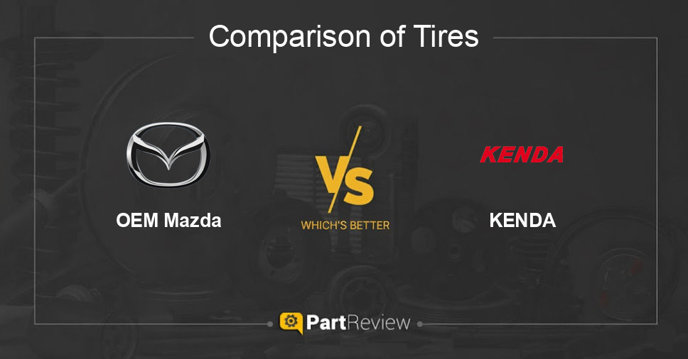 Comparison of tires OEM Mazda and KENDA