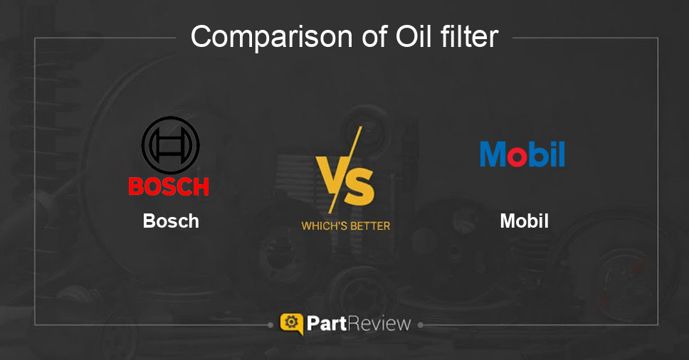 Comparison of oil filter Bosch and Mobil