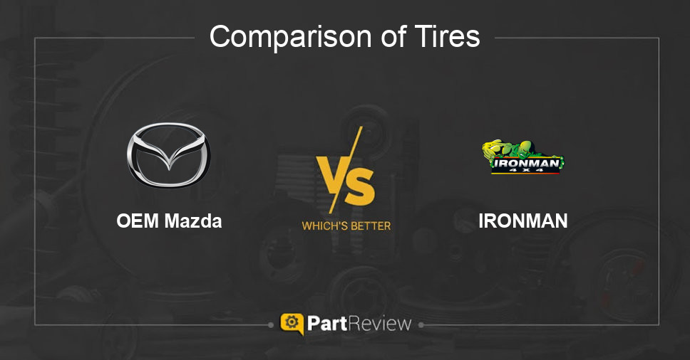 Comparison of tires OEM Mazda and IRONMAN