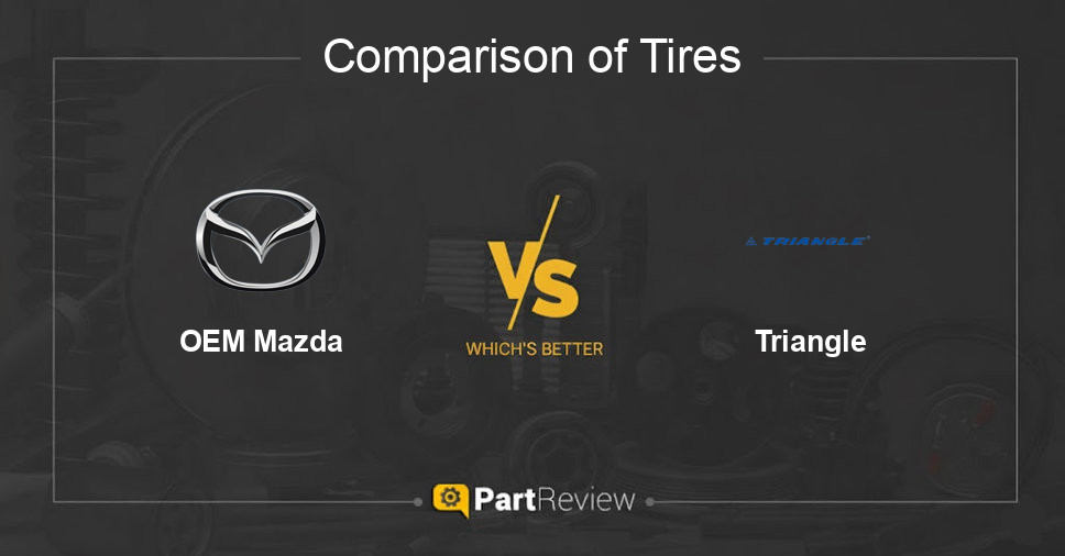 Comparison of tires OEM Mazda and Triangle