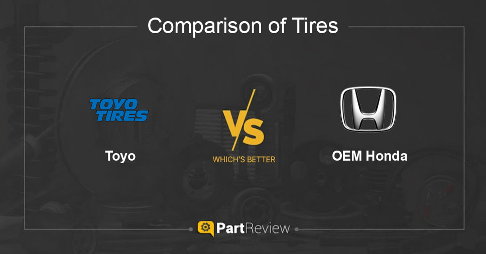 Comparison of tires Toyo and OEM Honda