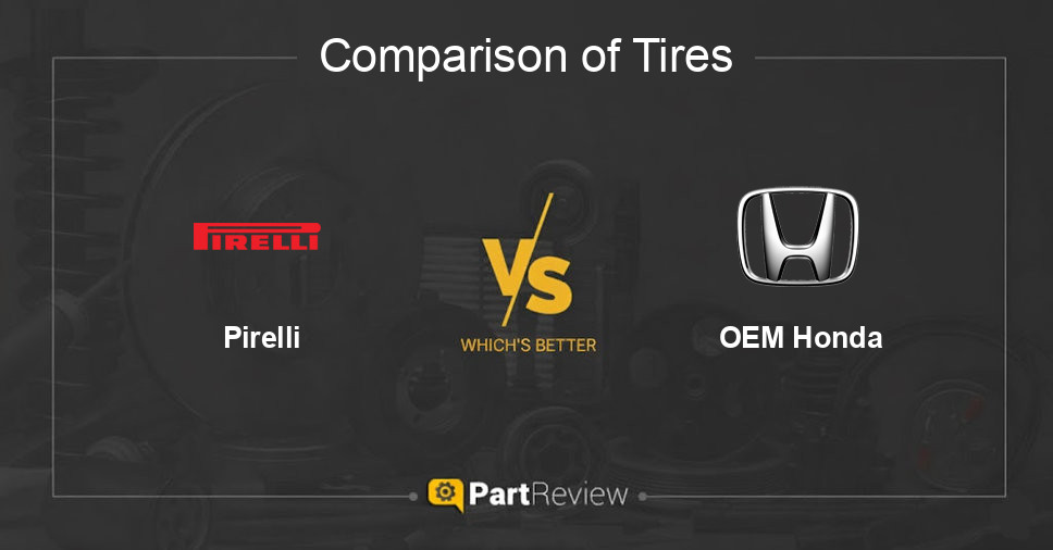 Comparison of tires Pirelli and OEM Honda