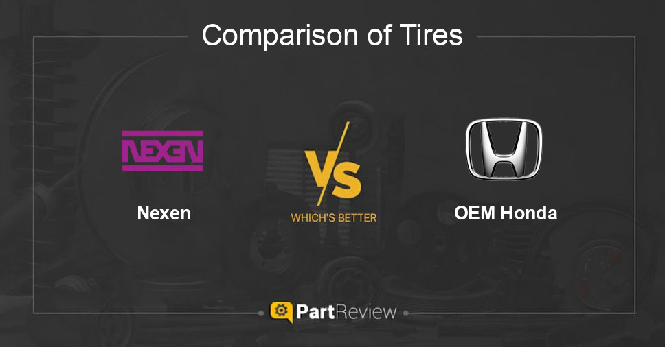 Comparison of tires Nexen and OEM Honda