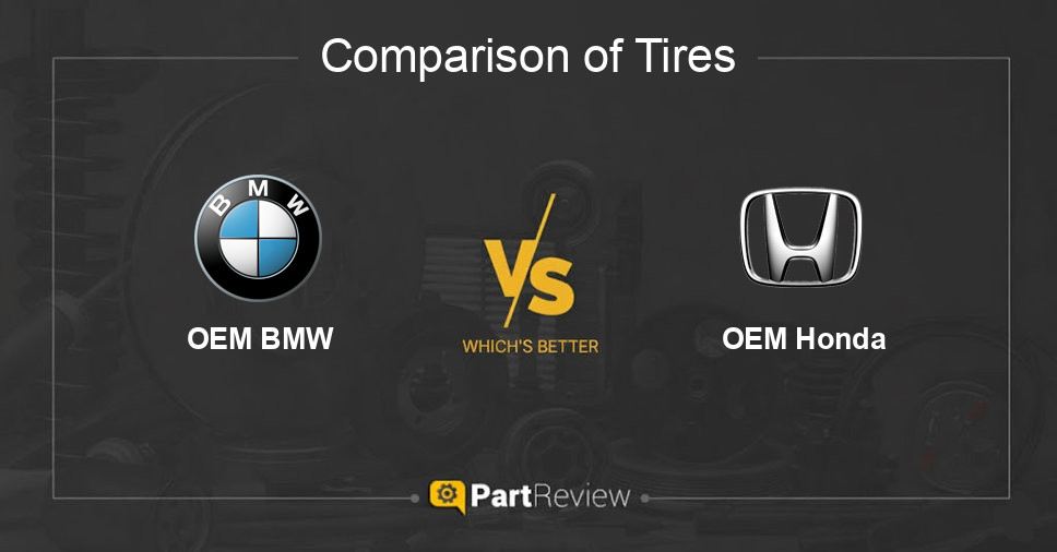 Comparison of tires OEM BMW and OEM Honda