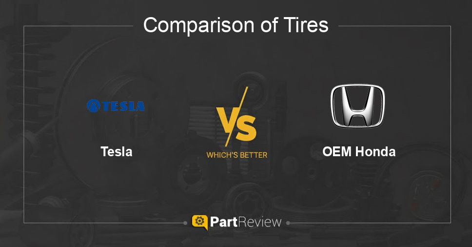Comparison of tires Tesla and OEM Honda
