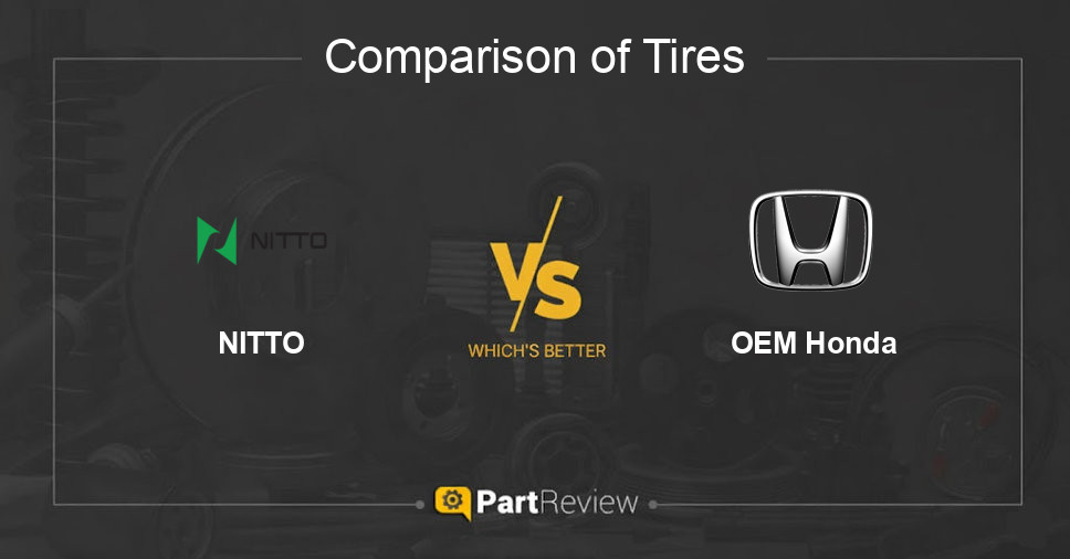 Comparison of tires NITTO and OEM Honda