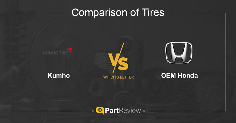 Comparison of tires Kumho and OEM Honda