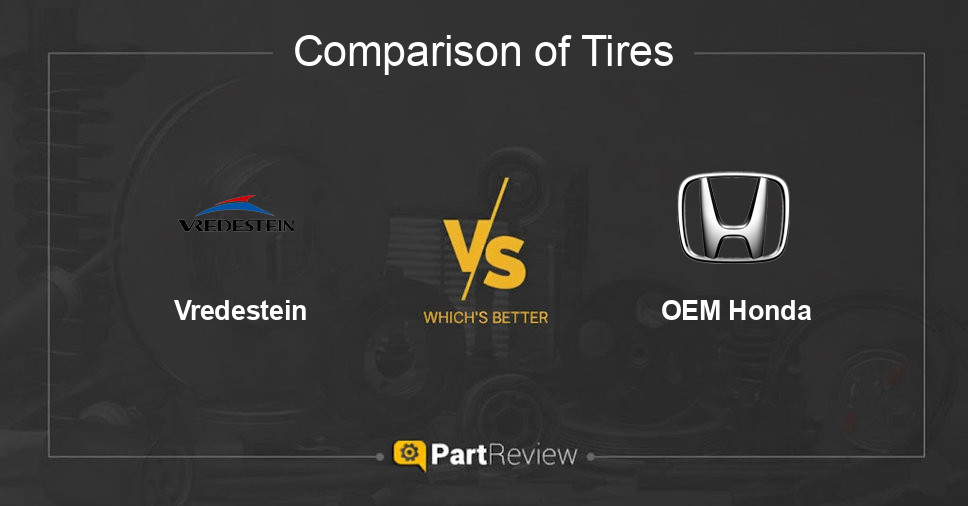 Comparison of tires Vredestein and OEM Honda