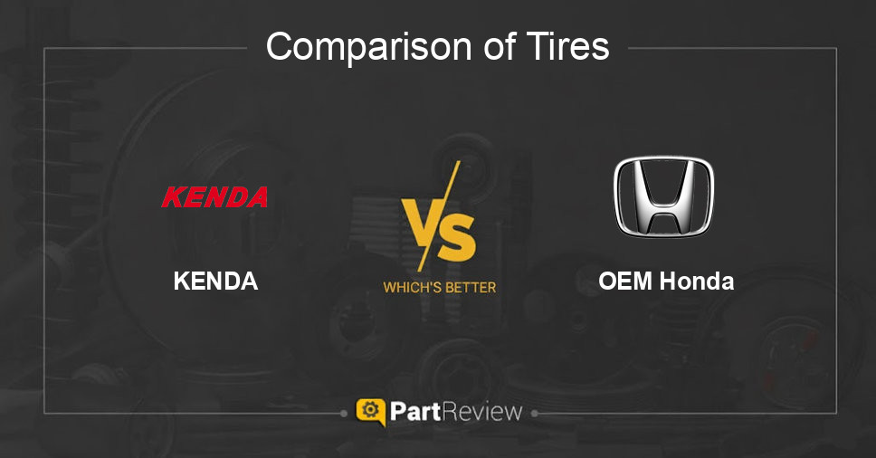 Comparison of tires KENDA and OEM Honda