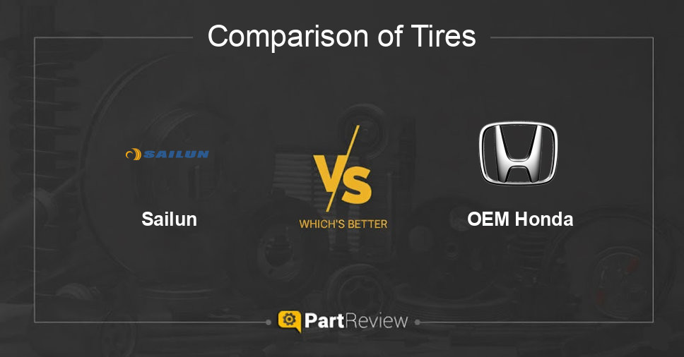 Comparison of tires Sailun and OEM Honda