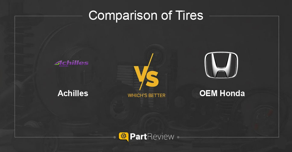 Comparison of tires Achilles and OEM Honda