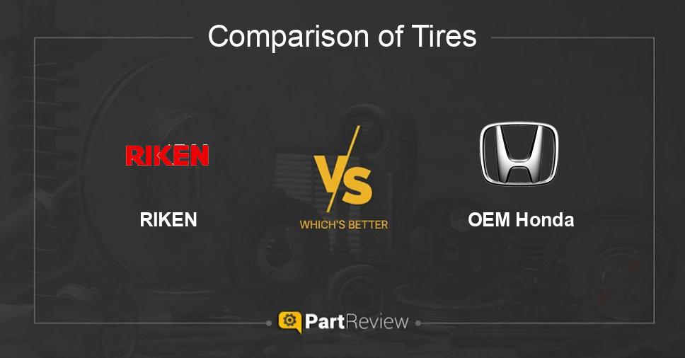 Comparison of tires RIKEN and OEM Honda