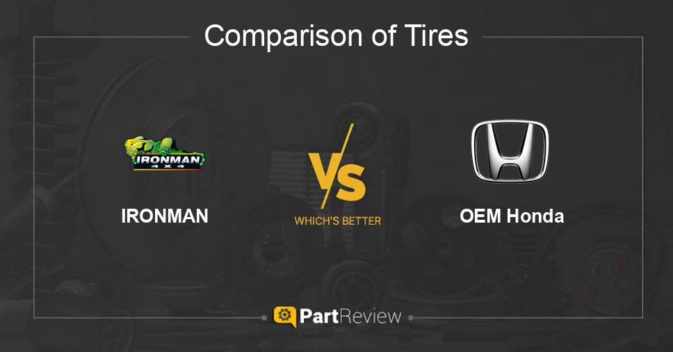 Comparison of tires IRONMAN and OEM Honda