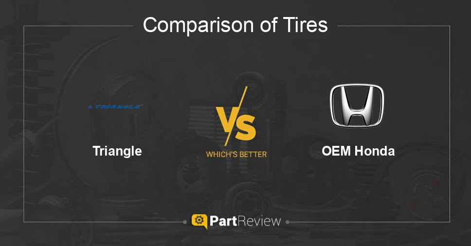 Comparison of tires Triangle and OEM Honda