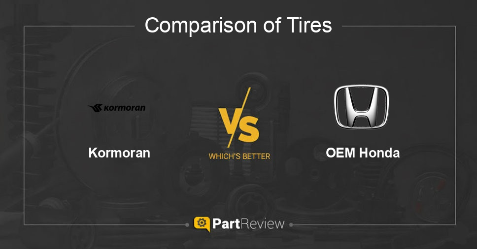 Comparison of tires Kormoran and OEM Honda