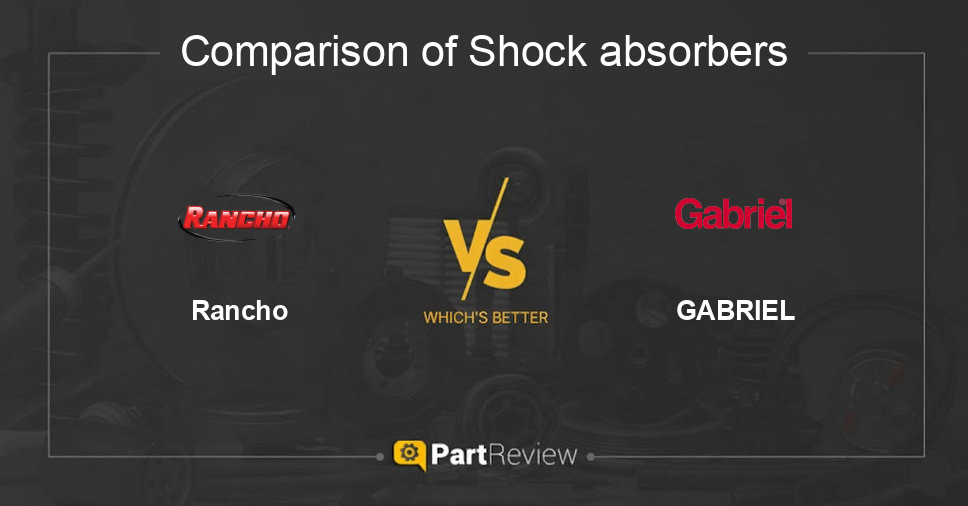 Comparison of shock absorbers Rancho and GABRIEL