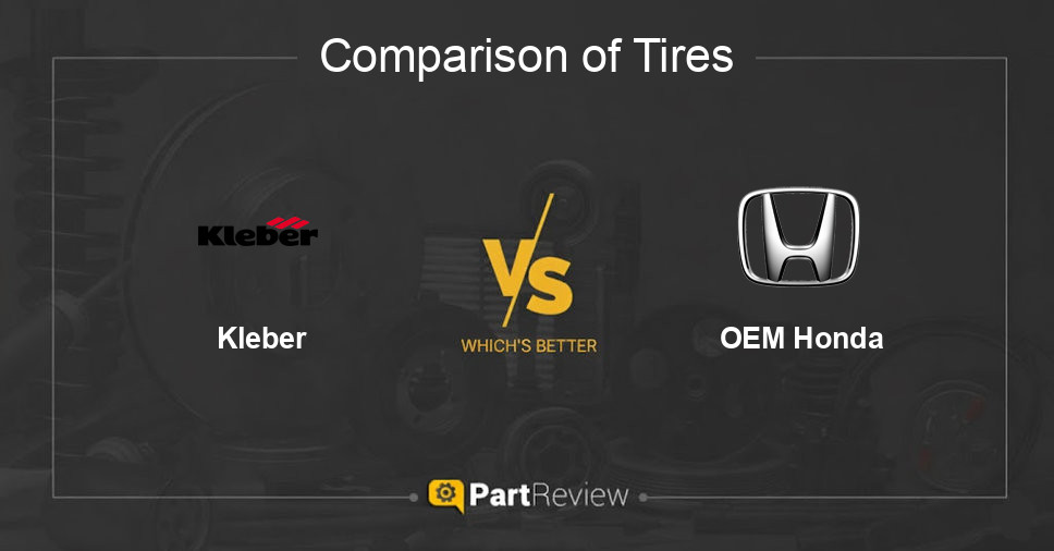 Comparison of tires Kleber and OEM Honda