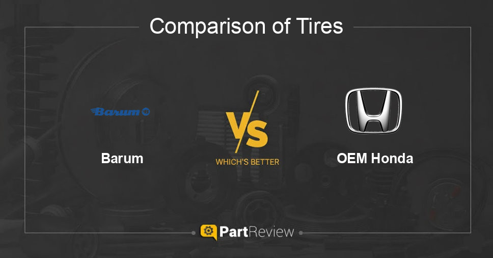 Comparison of tires Barum and OEM Honda