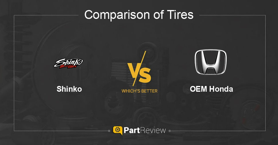 Comparison of tires Shinko and OEM Honda