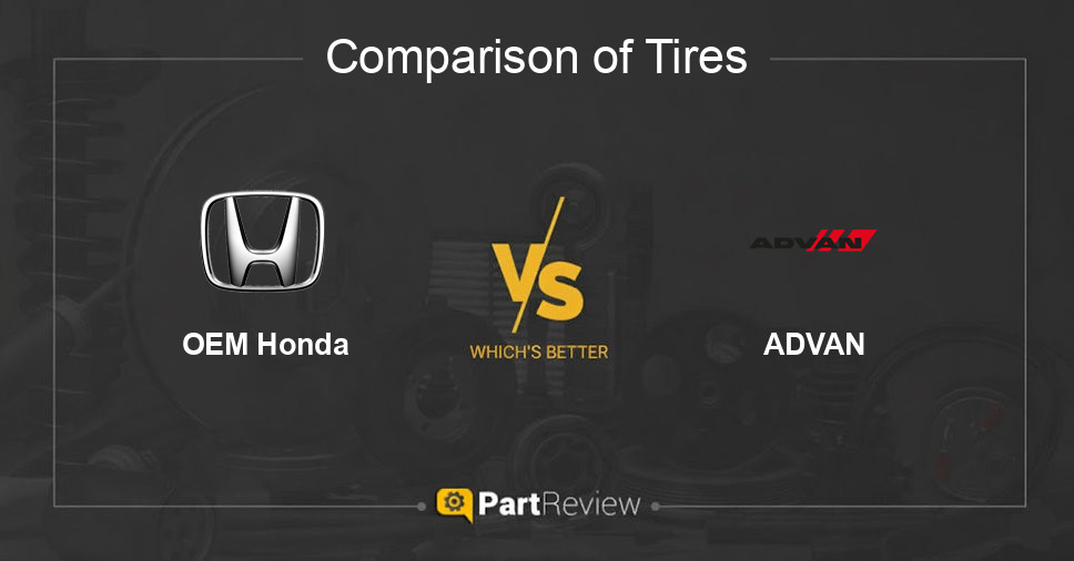 Comparison of tires OEM Honda and ADVAN