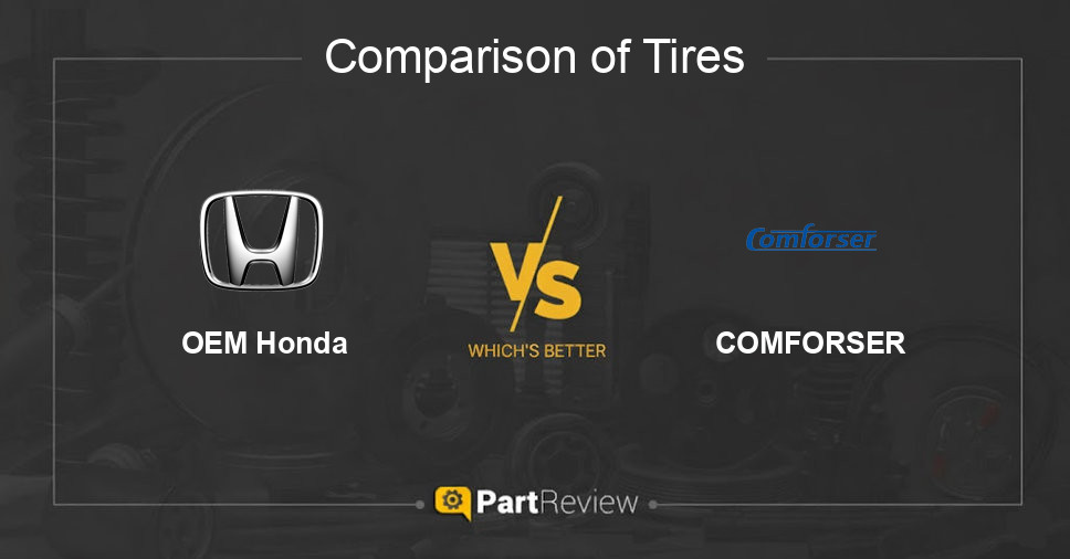Comparison of tires OEM Honda and COMFORSER