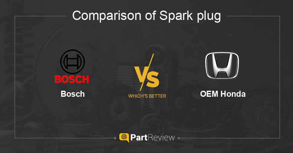 Comparison of spark plug Bosch and OEM Honda