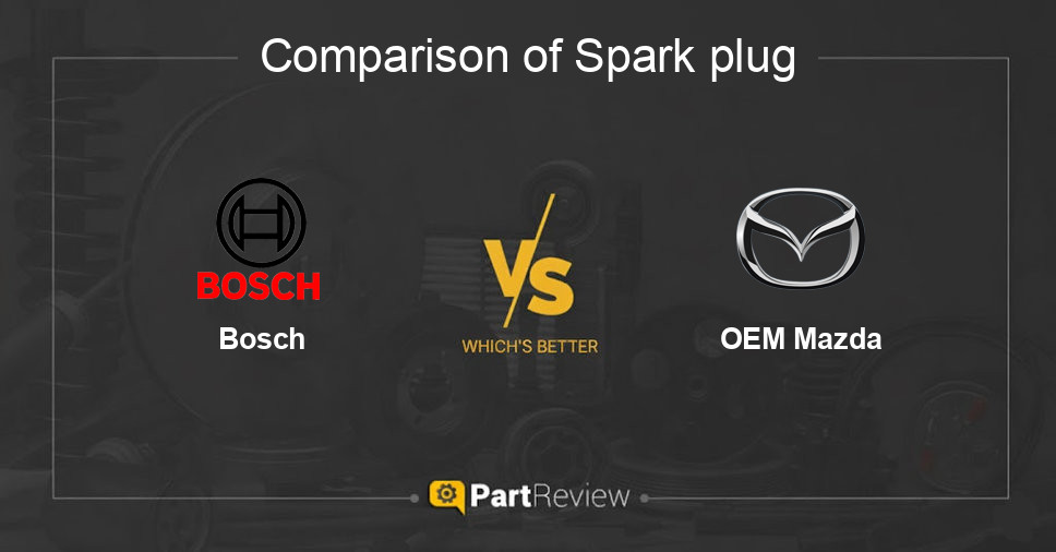 Comparison of spark plug Bosch and OEM Mazda