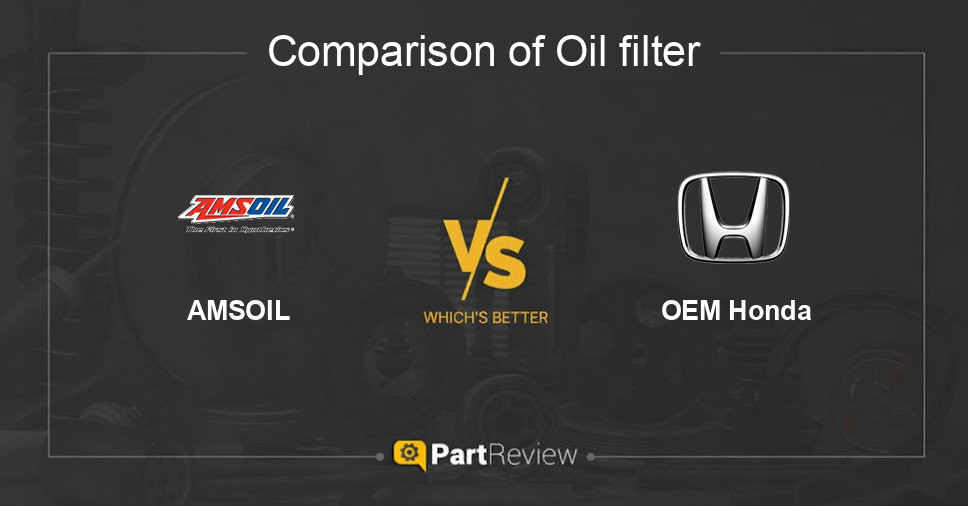 Comparison of oil filter AMSOIL and OEM Honda