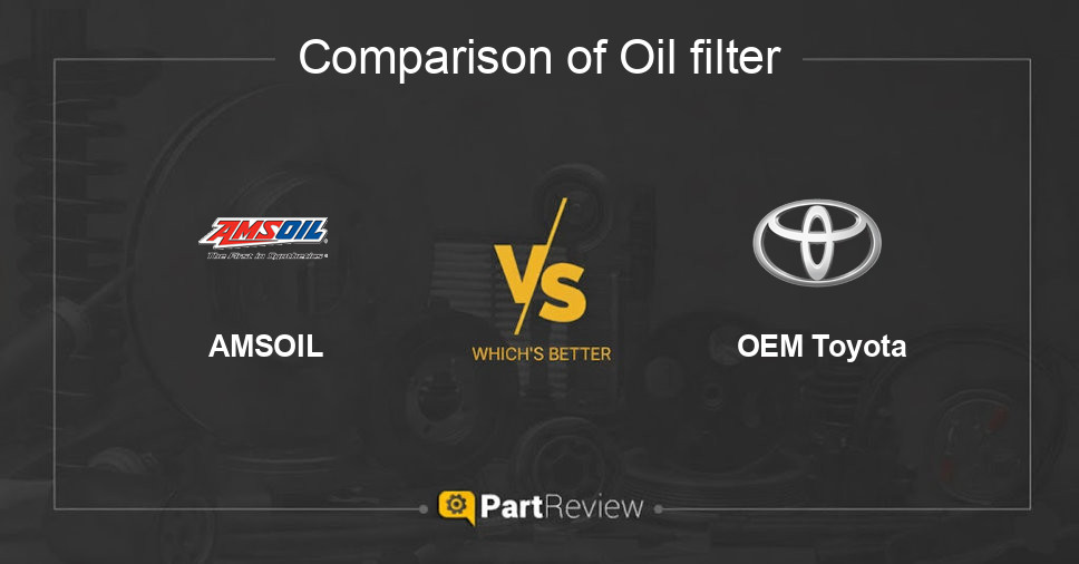 Comparison of oil filter AMSOIL and OEM Toyota