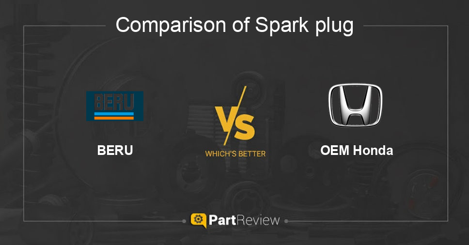 Comparison of spark plug BERU and OEM Honda
