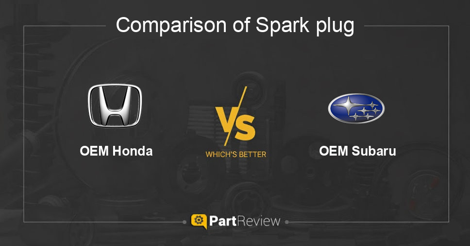 Comparison of spark plug OEM Honda and OEM Subaru