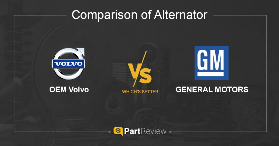 Comparison of alternator OEM Volvo and GENERAL MOTORS