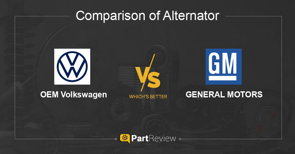 Comparison of alternator OEM Volkswagen and GENERAL MOTORS