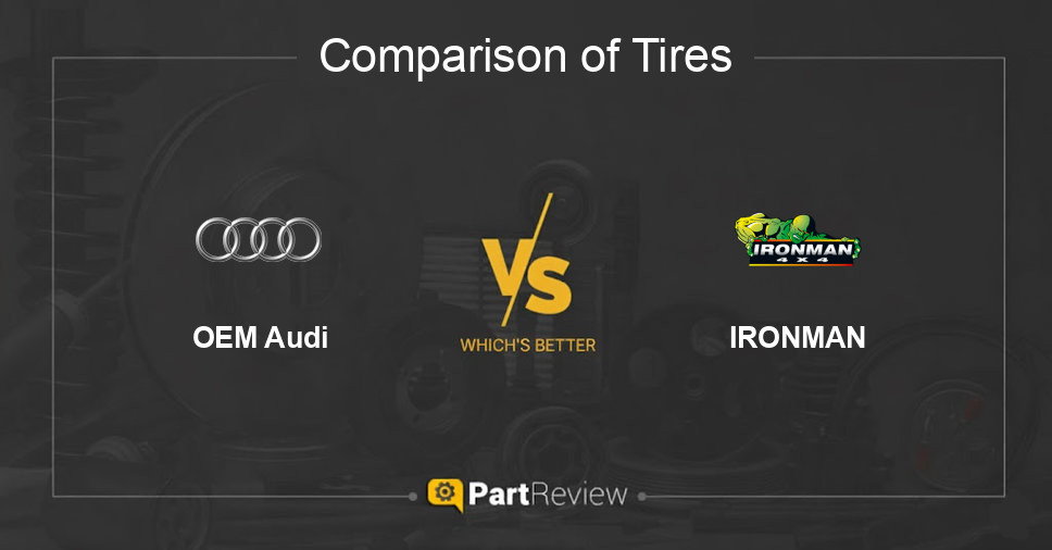 Comparison of tires OEM Audi and IRONMAN